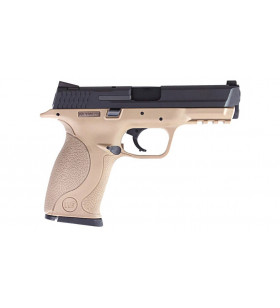 WE M&P40 Noir/Tan Gaz Métal 25BBs 1.1J