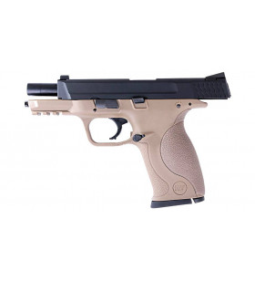 WE M&P40 Noir/Tan Gaz Métal 25BBs 1.1J