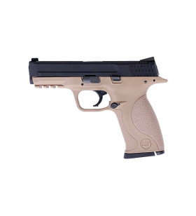 WE M&P40 Noir/Tan Gaz Métal 25BBs 1.1J