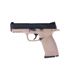 WE M&P40 Noir/Tan Gaz Métal 25BBs 1.1J