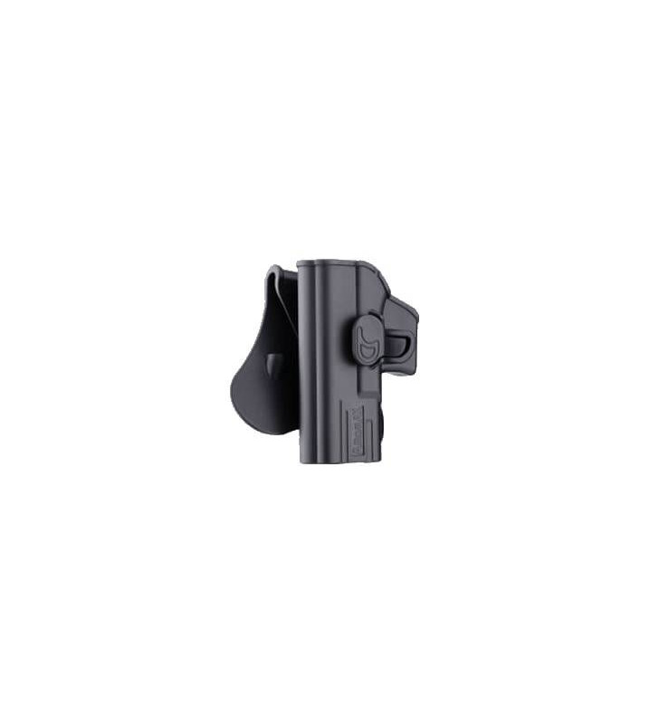 Amomax Holster Rigide G19/23/32 Gaucher Noir Rotatif 360°