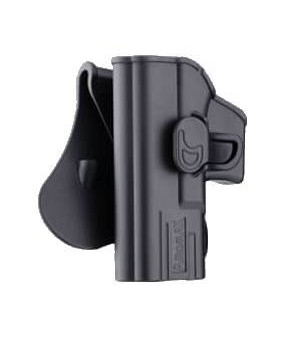 Amomax Holster Rigide G19/23/32 Gaucher Noir Rotatif 360°