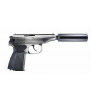 WE Makarov Silver + Silencieux Gaz Métal 16BBs 0.8&1.2J