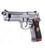 WE M9 Biohazard Silver Semi Full Auto Gaz 25BBs