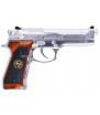 WE M9 Biohazard Silver Semi Full Auto Gaz 25BBs