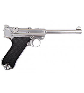 WE P08 Luger Medium Silver Gaz Métal 15BBs