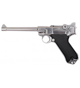 WE P08 Luger Medium Silver Gaz Métal 15BBs