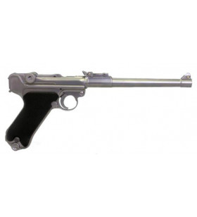 WE P08 Luger Long Silver Gaz Métal 15BBs