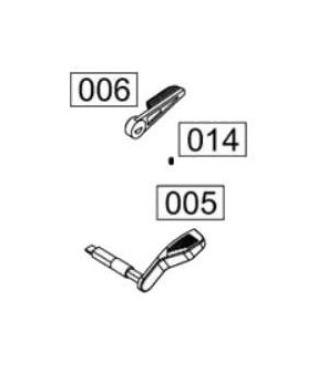 WE Arretoir de Culasse SMG-8 Bk Part.005-006-014