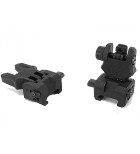 FMA Front & Rear Folding Polymère Battlesight Gen.3 Bk