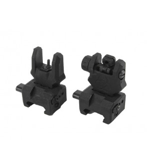 FMA Front & Rear Folding Polymère Battlesight Gen.3 Bk