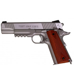 KWC Colt 1911 Co2 Rail Gun Inox 17BBS 0.9J