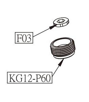 KWC Bouchon Chargeur Co2 PT99 / P226 Xfive / Tanfoglio Part: KJ12-P60