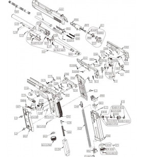 KWC Ressort Barre de Détente PT99 / M9 Co2 Part-S02 Cybergun 210508