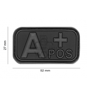 JTG Bloodtype Rubber Patch A Pos 50x27mm