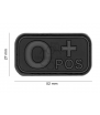 JTG Bloodtype Rubber Patch O Pos