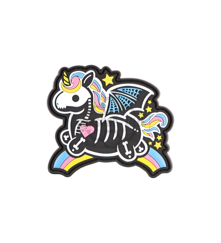 JTG Skeleton Unicorn Rubber Patch PVC