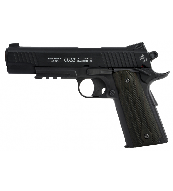 KWC Colt 1911 Black Matte Rail Gun Co2 NBB 15BBs 1J