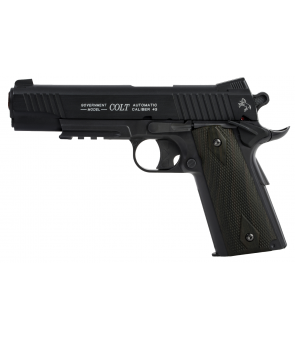 KWC Colt 1911 Black Matte Rail Gun Co2 NBB 15BBs 1J