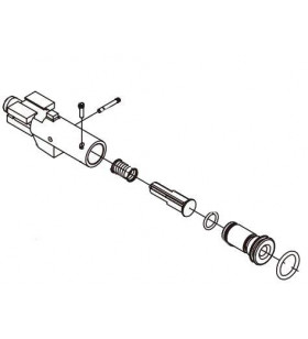 KWC Nozzle Complet Luger P08 Co2 Part-P01 à B14