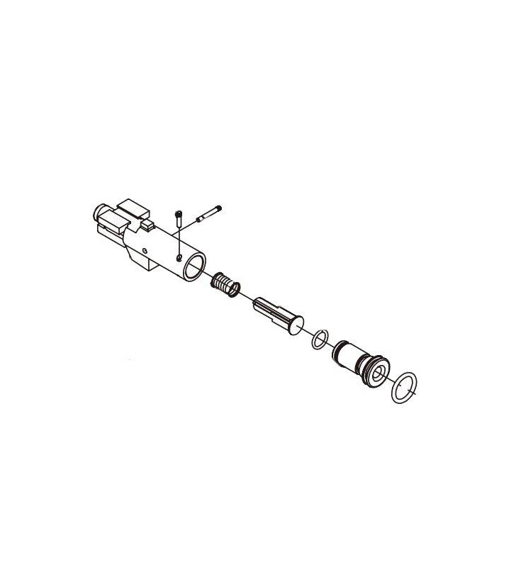 KWC Nozzle Complet Luger P08 Co2 Part-P01 à B14