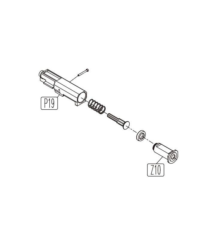 KWC Nozzle Complet M712 Co2 Part-P19 à Z10