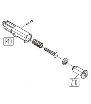 KWC Nozzle Complet M712 Co2 Part-P19 à Z10