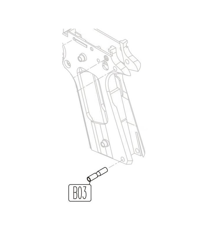 KWC Grip Rear Cover Pin 1911 Part-B03