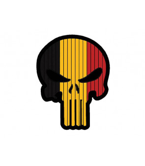 Patch Skull Drapeau Belgique PVC