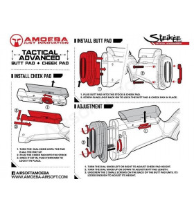 Ares Amoeba Striker Tactical Advanced Butt and Cheek pad DE