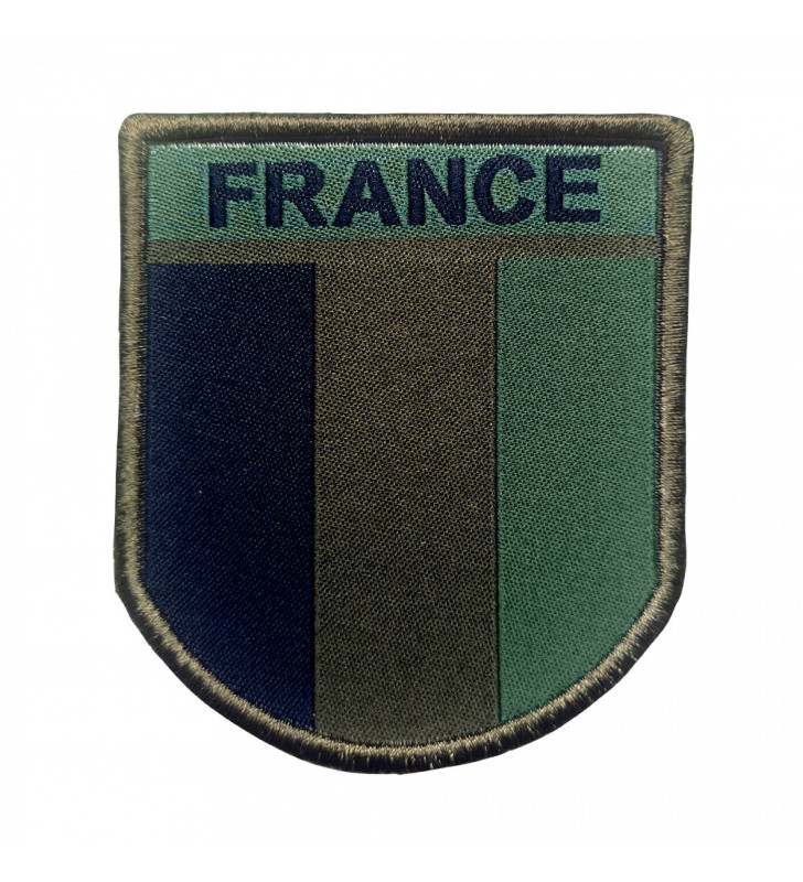 Patch Ecusson France basse visibilité brodé sur tissu