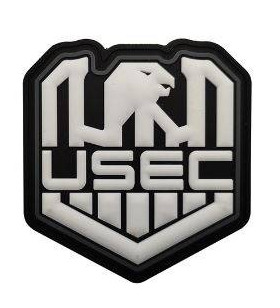 Patch PVC 3D USEC Blanc / Noir