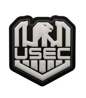 Patch PVC 3D USEC Blanc / Noir