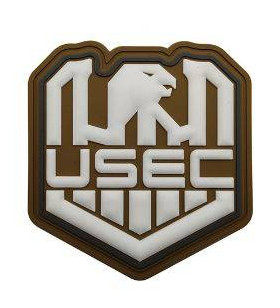 Patch PVC 3D USEC Blanc / Tan