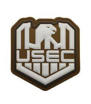 Patch PVC 3D USEC Blanc / Tan