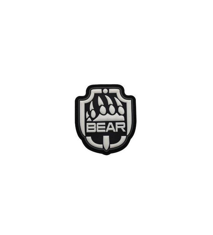 Patch PVC 3D Bear Blanc / Noir