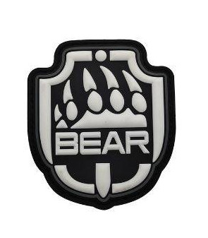 Patch PVC 3D Bear Blanc / Noir