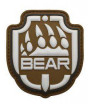 Patch PVC 3D Bear Blanc / Tan