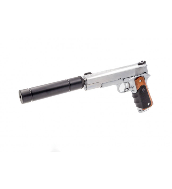 Vorsk 1911 Agency VX-9 Silver/Noir Gaz 25BBs 1J