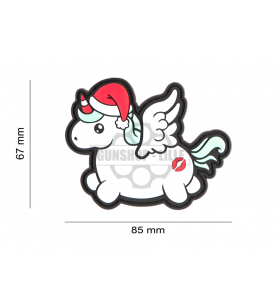 JTG Christmas Unicorn Rubber Patch PVC