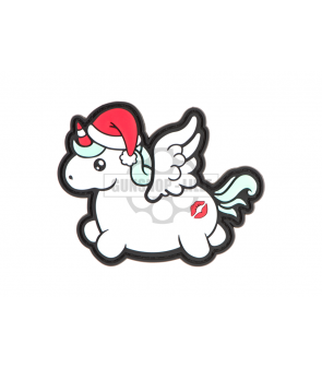 JTG Christmas Unicorn Rubber Patch PVC