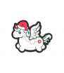 JTG Christmas Unicorn Rubber Patch PVC