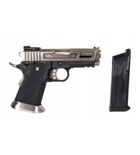 WE Hi-Capa 3.8 Force Silver Velociraptor Gaz 25Bbs 0.8J