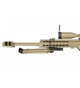 Snow Wolf M82A1 + Lunette 3-9x50mm Tan AEG Métal 500BBs 1.6J