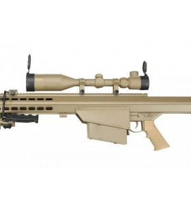 Snow Wolf M82A1 + Lunette 3-9x50mm Tan AEG Métal 500BBs 1.6J