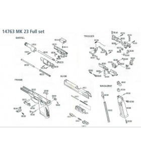 ASG / STTI Frame ABS MK23 GNB Part:SC-47