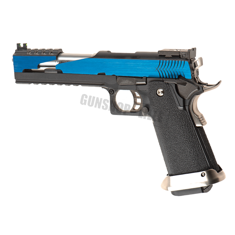 WE Hi-Capa 6.0 T.Rex Titanium / Blue Gaz 30BBs 1.2J