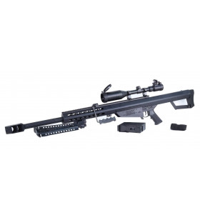 Snow Wolf M82A CQB + Lunette 3-9x50mm Noir AEG Métal 190BBs 1.4J