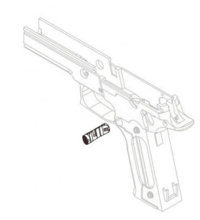 KWC Arretoir de Chargeur X-five / SA Navy Pistol XXL Noir Part-Z10