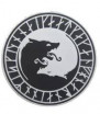 Patch PVC Fenrir Viking White Glow Dark /Black 80mm